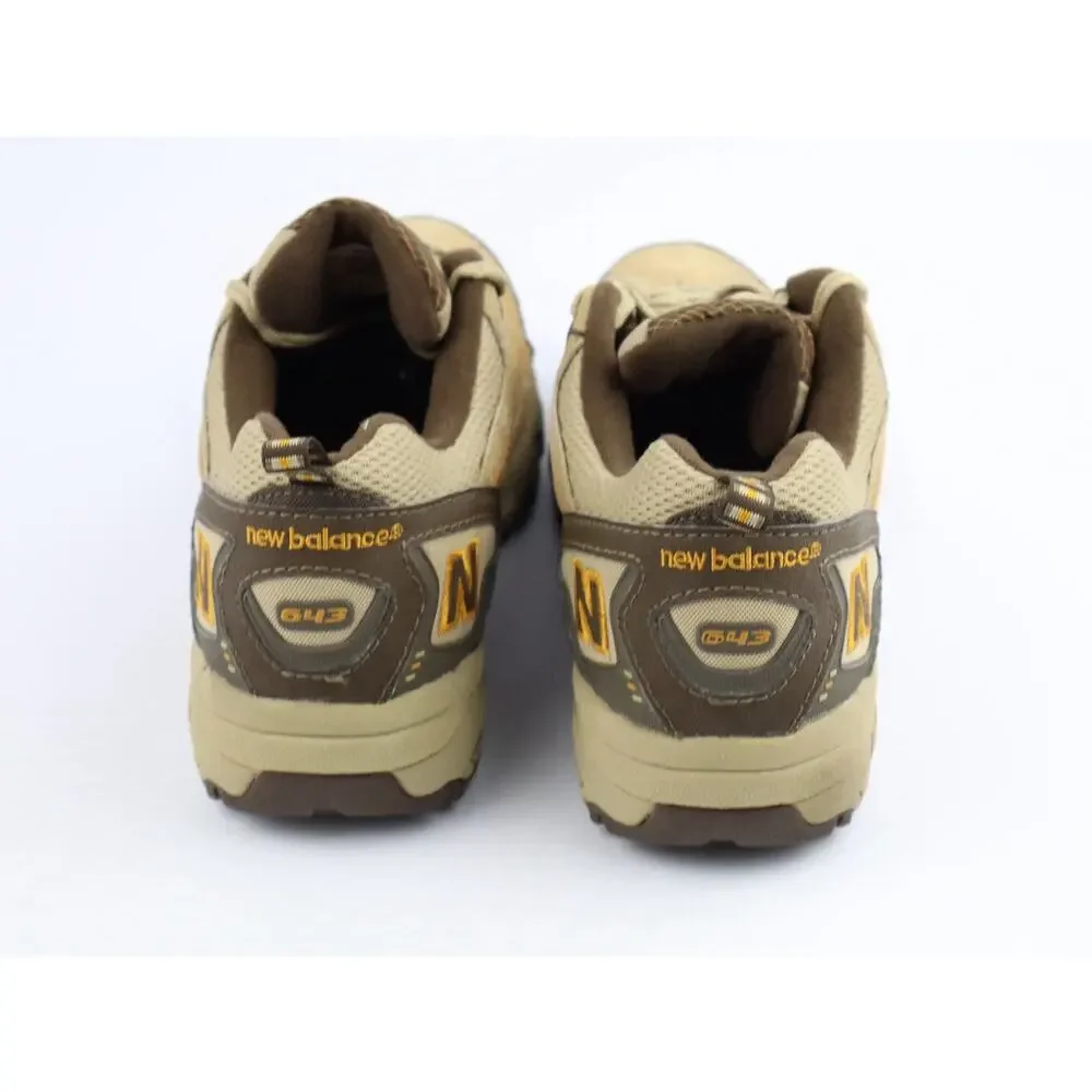 New Balance 643 Trail Walking Hike Shoes MW643BR Brown Tan Suede Women's 9